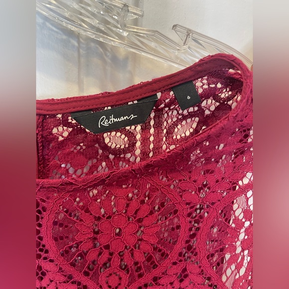 Reitmans Lace Burgundy Midi Dress - Picture 2 of 3